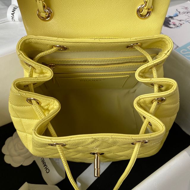 CC original grained calfskin medium backpack AS4059 yellow