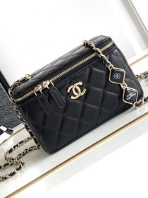 CC original lambskin clutch with chain AP2936 black