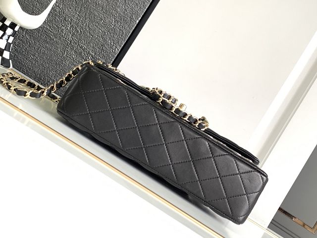 CC original lambskin medium flap bag A01112 black