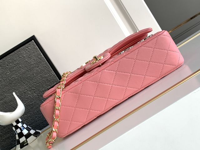 CC original lambskin medium flap bag A01112 pink