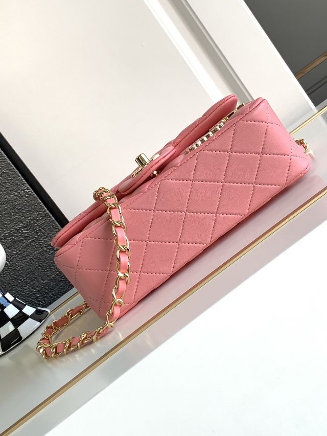 CC original lambskin mini flap bag A69900 pink