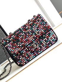 CC original sequins small flap bag AS4418 multicolor