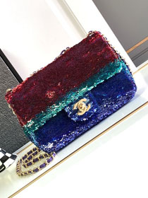 CC original sequins small flap bag AS4561 multicolor