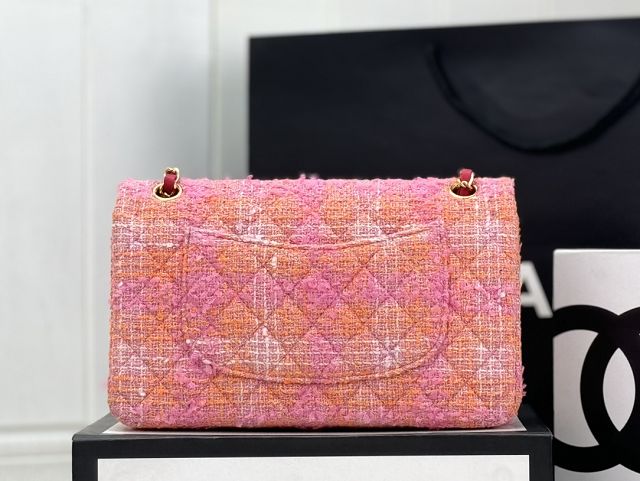 CC original tweed medium flap bag A01112 pink