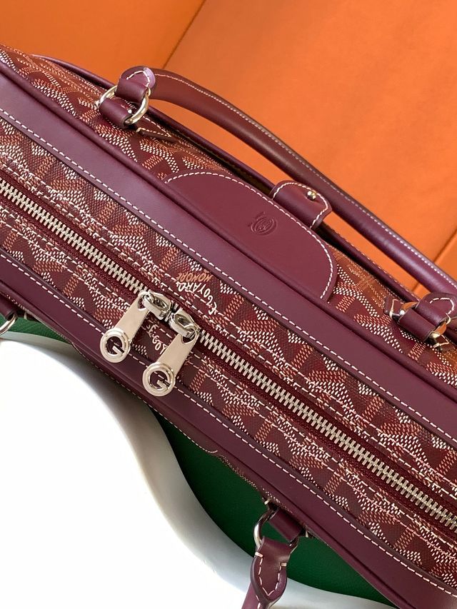 Goyard original canvas baguette bag GY0100 burgundy