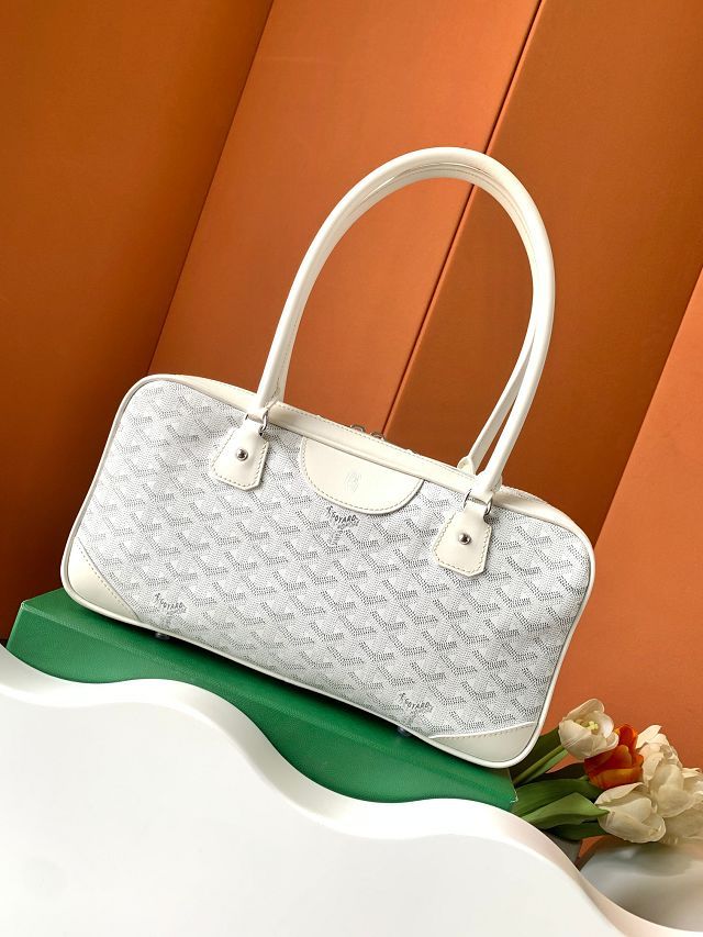 Goyard original canvas baguette bag GY0100 white