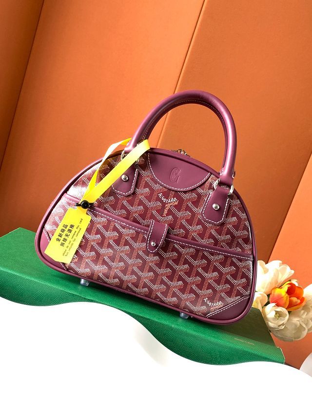 Goyard original canvas small bowling bag GY0098 burgundy