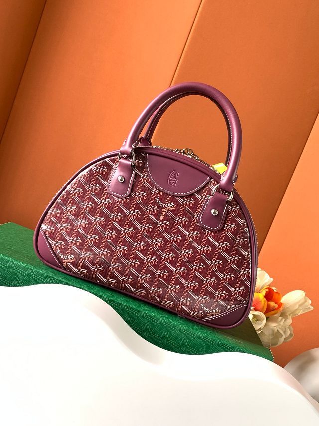 Goyard original canvas small bowling bag GY0098 burgundy