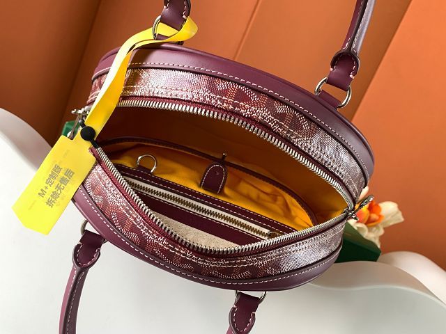 Goyard original canvas small bowling bag GY0098 burgundy