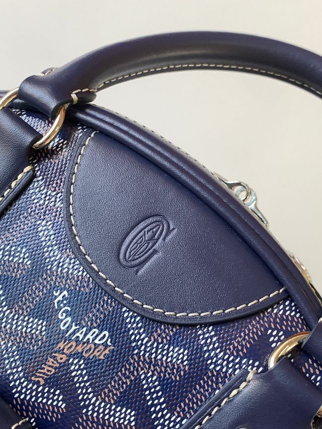 Goyard original canvas small bowling bag GY0098 navy blue