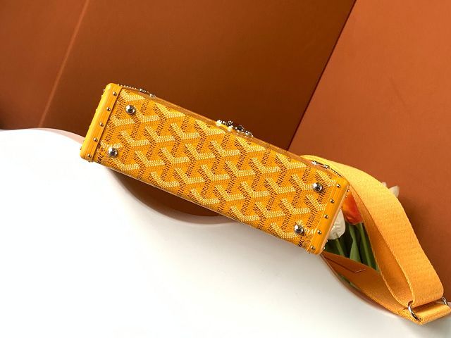 Goyard original canvas cassette trunk bag GY0102 yellow