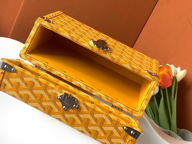 Goyard original canvas cassette trunk bag GY0102 yellow