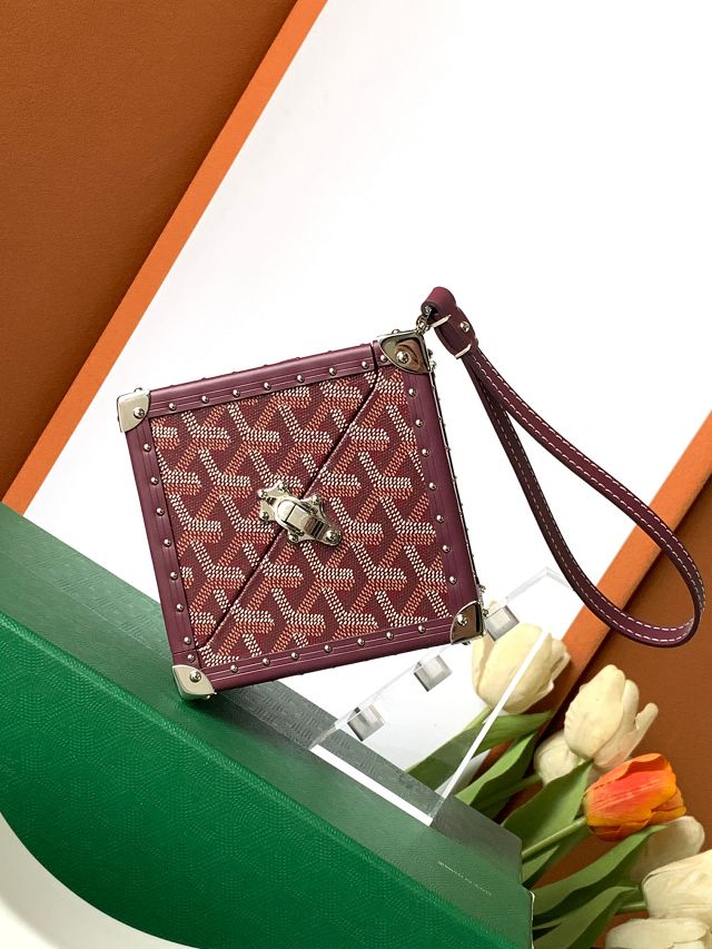 Goyard original canvas de trunk bag GY0104 burgundy