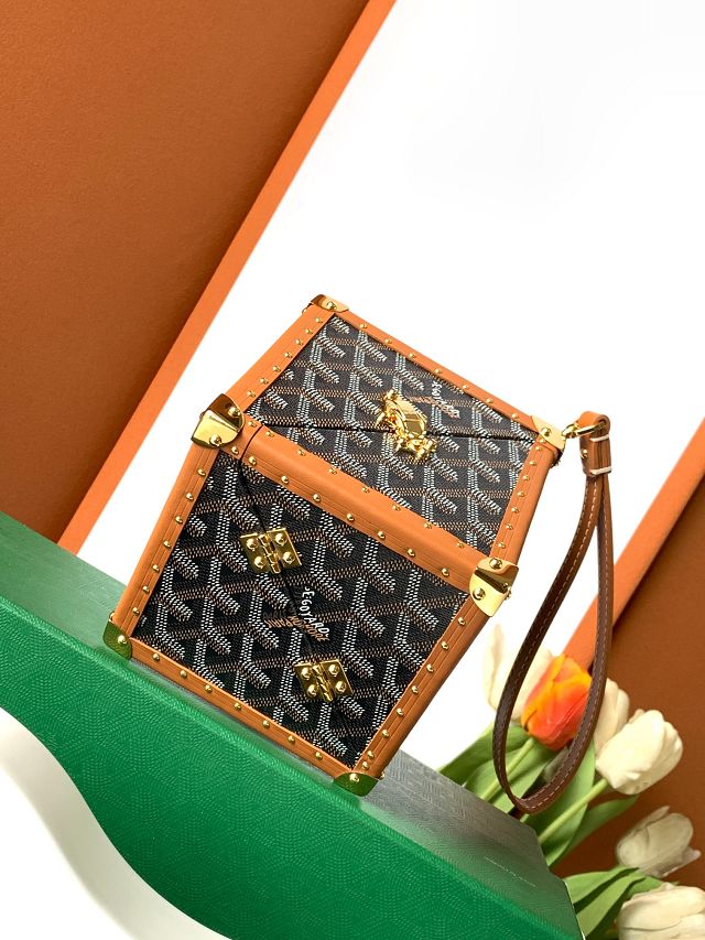 Goyard original canvas de trunk bag GY0104 tan