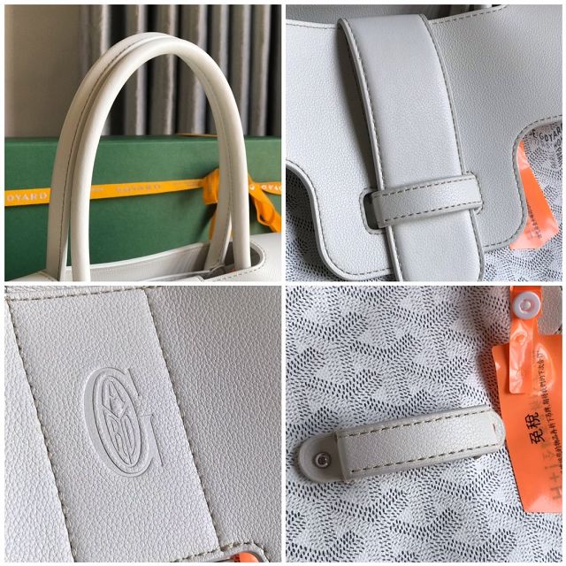 Goyard original canvas saigon tote bag GY0106 white