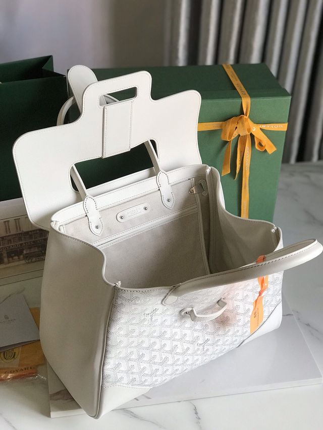 Goyard original canvas saigon tote bag GY0106 white