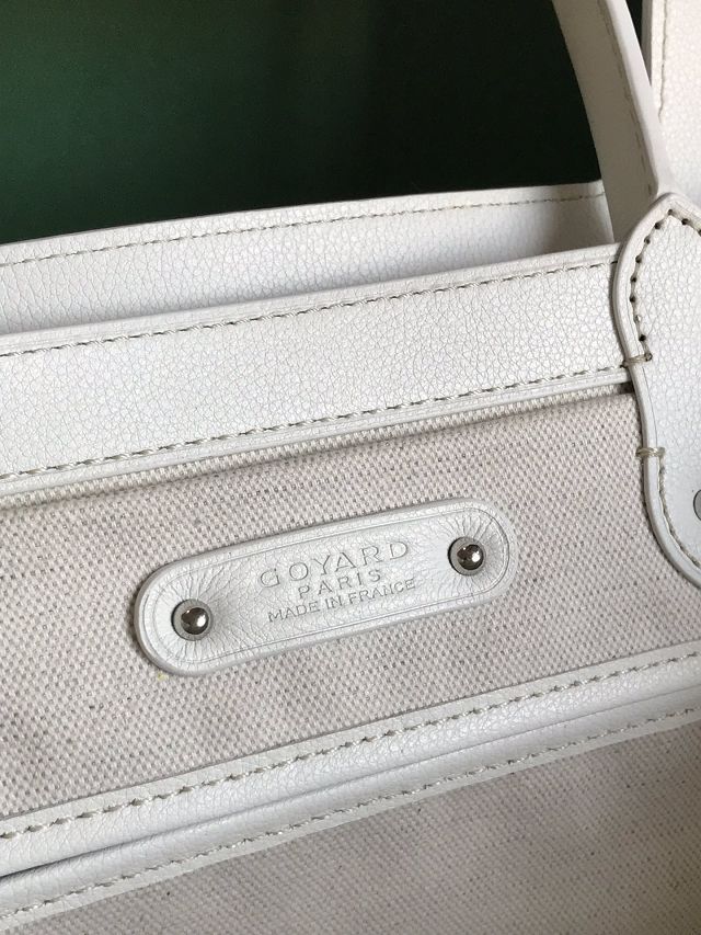 Goyard original canvas saigon tote bag GY0106 white