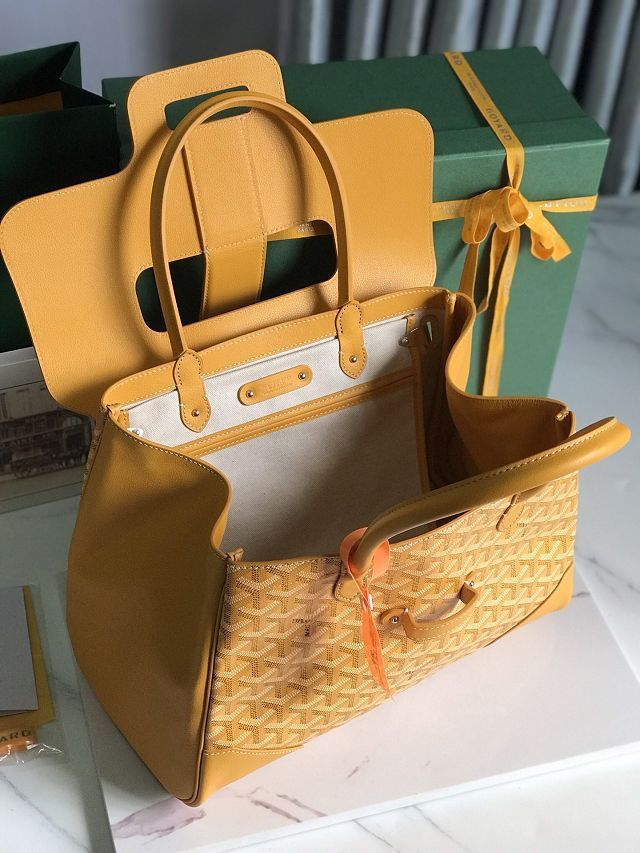 Goyard original canvas saigon tote bag GY0106 yellow