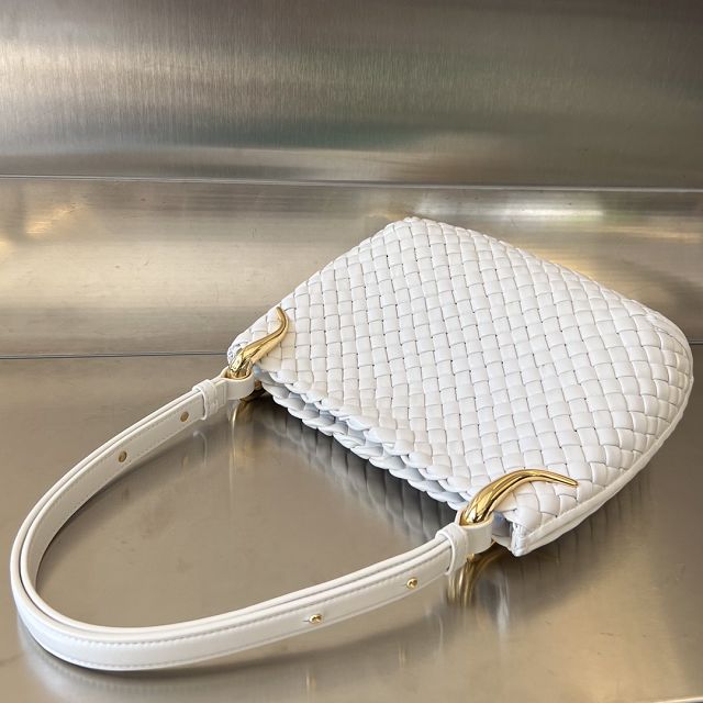 BV original lambskin small clicker shoulder bag 730968 white