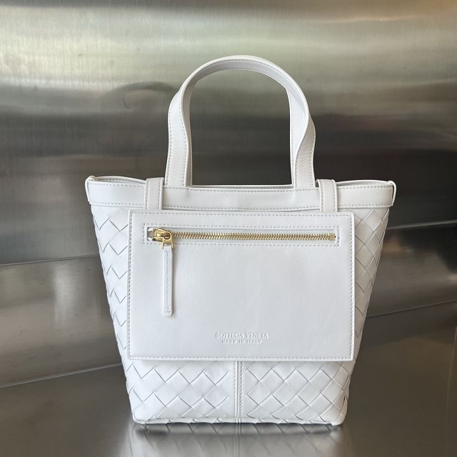 BV original lambskin small tote bag 754916 white