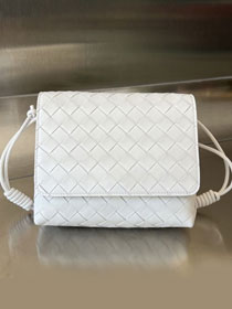 BV original lambskin mini cross body bag 741897 white