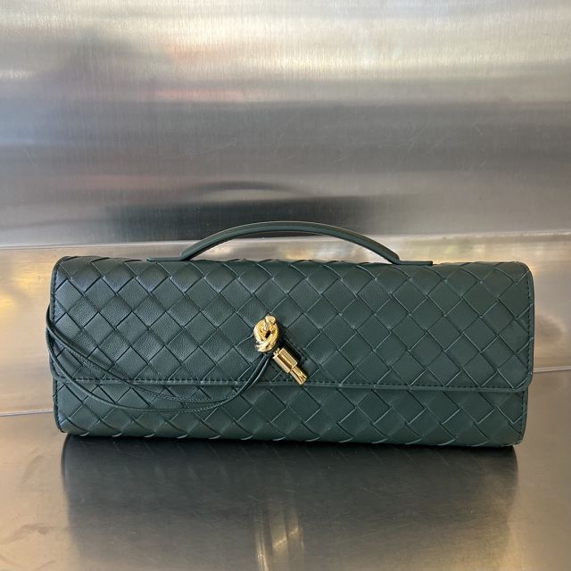 BV original lambskin andiamo long clutch 741511 emerald green