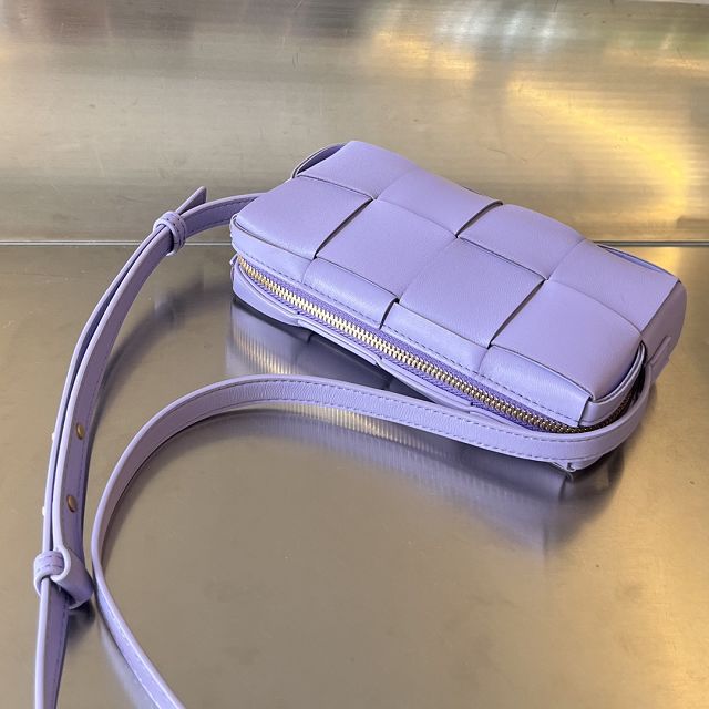 BV original lambskin mini brick cassette bag 755031 purple