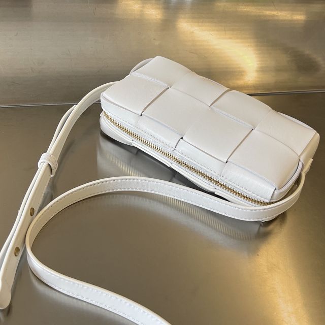 BV original lambskin mini brick cassette bag 755031 white