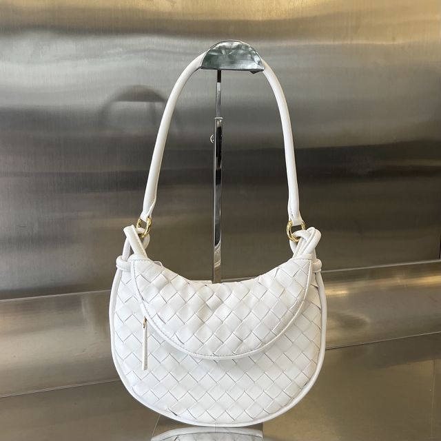 BV original lambskin small gemelli bag 776764 white