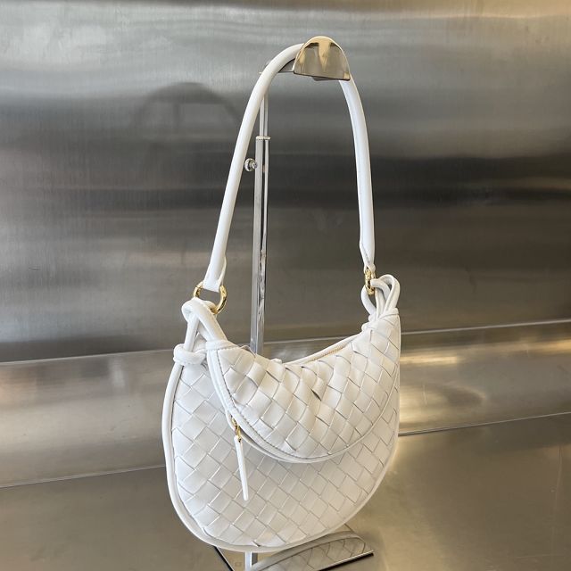 BV original lambskin small gemelli bag 776764 white