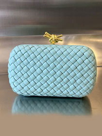 BV original lambskin knot pouch 717622 tiffany blue