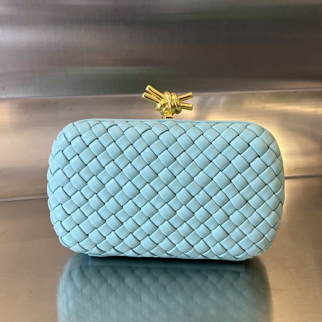 BV original lambskin knot pouch 717622 tiffany blue