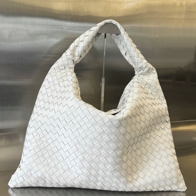 BV original calfskin large hop bag 763970 white