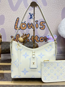 Louis vuitton original calfskin carryAll pm M24141 white&blue