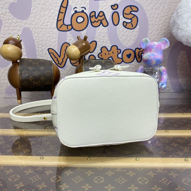 Louis vuitton original calfskin neonoe BB bucket M24048 white&purple