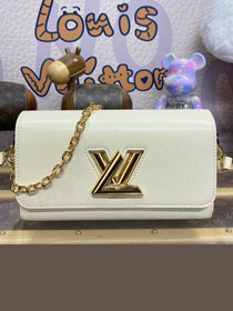 Louis vuitton original epi leather twist west M24550 white