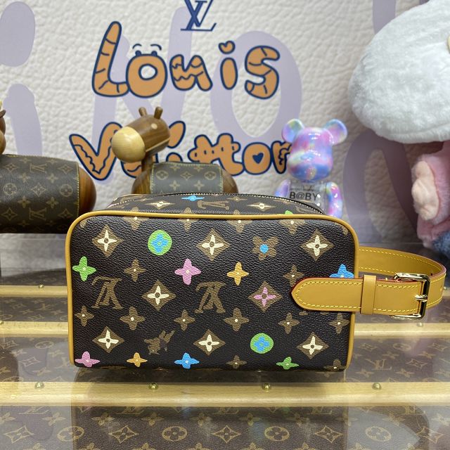 Louis vuitton original monogram canva locker dopp kit M47069