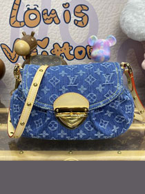 Louis vuitton original monogram denim sunset bag M46829 blue