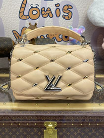 2024 Louis vuitton original lambskin GO-14 medium handbag M24151 beige