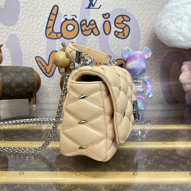 2024 Louis vuitton original lambskin GO-14 medium handbag M24151 beige