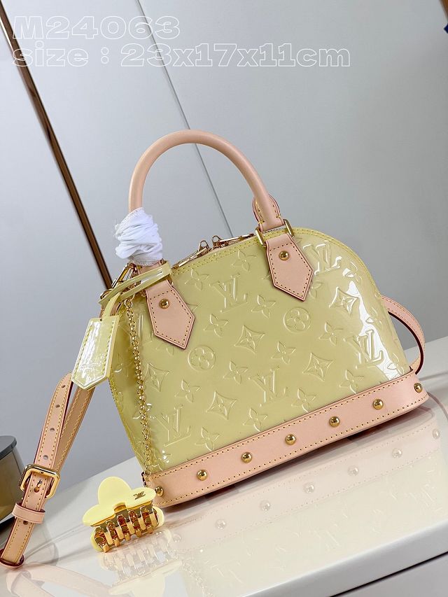 2024 Louis vuitton original vernis leather alma BB M24063 yellow