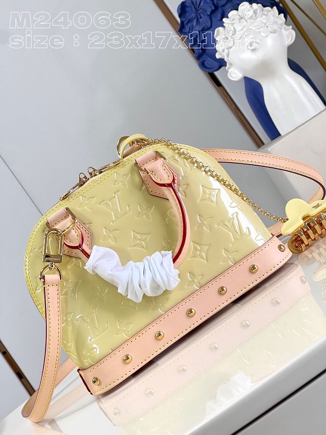 2024 Louis vuitton original vernis leather alma BB M24063 yellow