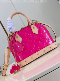 2024 Louis vuitton original vernis leather alma BB M90611 pink