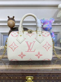 Louis vuitton original calfskin speedy 20 M46397 white&pink