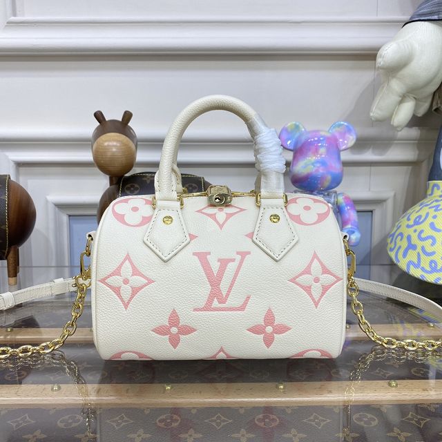 Louis vuitton original calfskin speedy 20 M46397 white&pink