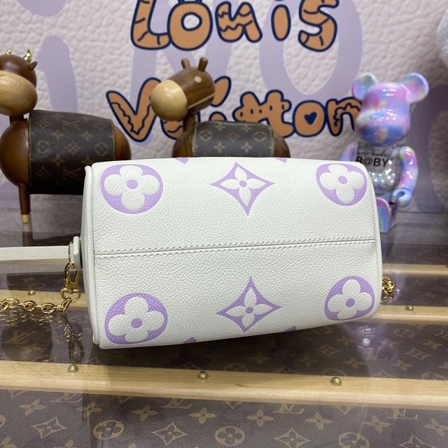 Louis vuitton original calfskin speedy 20 M46397 white&purple