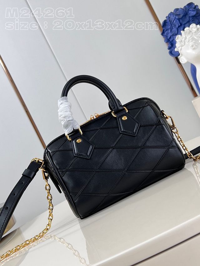 Louis vuitton original lambskin speedy 20 M24261 black