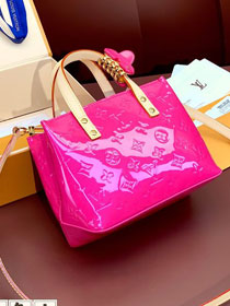 Louis vuitton original vernis leather reade PM handbag M24028 neon pink