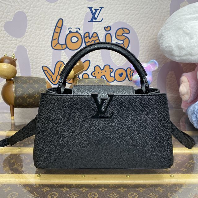 Louis vuitton original calfskin capucines east west BB M27185 black