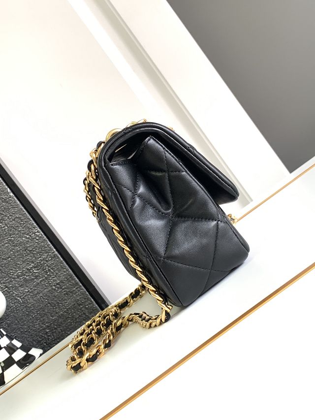 2024 CC original lambskin mini flap bag AS4595 black